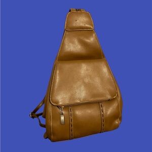 Brown leather crossbody/backpack